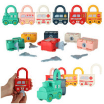 Oktató puzzle autók függőleges zárak szenzoros Montessori játék