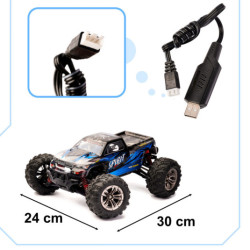 RC autó Q901 Kommutátor nélküli 1:16 2.4G 4CH 52km/h kék
