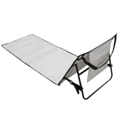 Strandágy hátámlával 150x47x48cm szürke