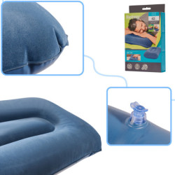 BESTWAY 67121 Utazási felfújható velúr párna tengerészkék