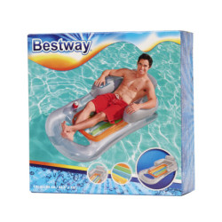 BESTWAY 43028 Felfújható fotel matraccal szürke