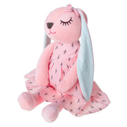 Plüss nyúl maszk rózsaszín 52cm
