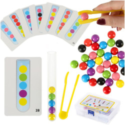 Oktatási puzzle színes montessori labdák