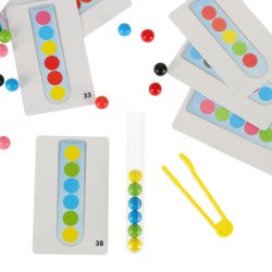 Oktatási puzzle színes montessori labdák