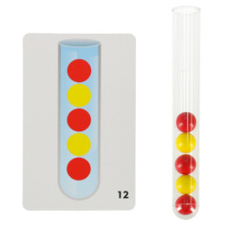 Oktatási puzzle színes montessori labdák