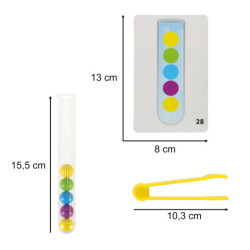 Oktatási puzzle színes montessori labdák