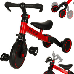 Háromkerekű TRIKE FIX MINI CROSS - COUNTRY 3V1 pedálokkal piros