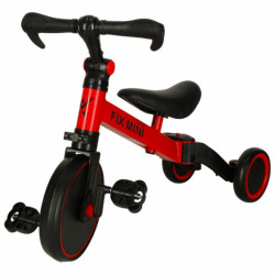 Háromkerekű TRIKE FIX MINI CROSS - COUNTRY 3V1 pedálokkal piros