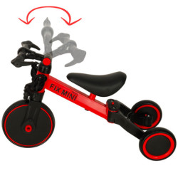 Háromkerekű TRIKE FIX MINI CROSS - COUNTRY 3V1 pedálokkal piros