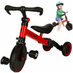 Háromkerekű TRIKE FIX MINI CROSS - COUNTRY 3V1 pedálokkal piros