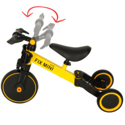 Tricikli TRIKE FIX MINI CROSS - COUNTRY 3V1 pedálokkal sárga