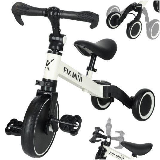 Háromkerekű TRIKE FIX MINI CROSS - COUNTRY 3V1 pedálokkal fehér