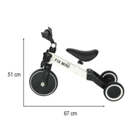 Háromkerekű TRIKE FIX MINI CROSS - COUNTRY 3V1 pedálokkal fehér
