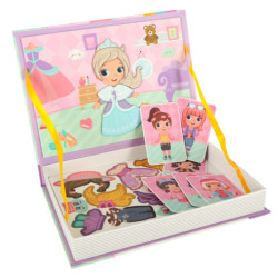 Mágneses puzzle játék öltöztethető babára 51 darabos