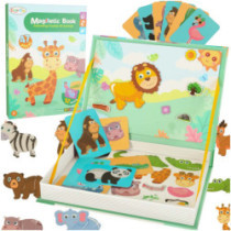 Mágneses puzzle szafari állatok 47 db