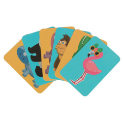 Mágneses puzzle szafari állatok 47 db
