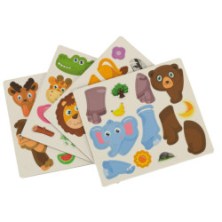 Mágneses puzzle szafari állatok 47 db