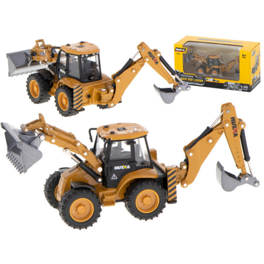 Bulldózer rakodó markoló Die-Cast fém modell H-toys 1704 1:50