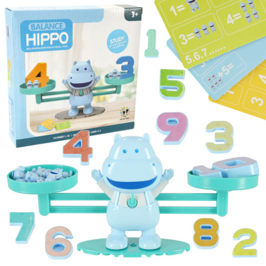 Oktatási mérlegek, amelyek megtanulnak számolni a mini hippo