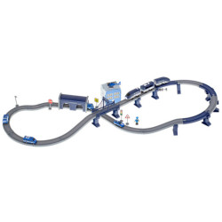 Elektromos vonatpályás rendőrségi autók 92 elem ~300cm