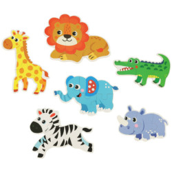 Puzzle fém dobozban szafari állatok 25 darabos