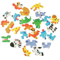 Puzzle fém dobozban szafari állatok 25 darabos