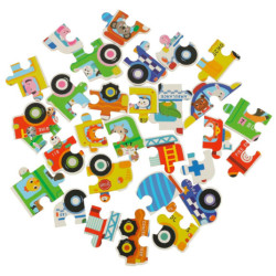 Autóbusz puzzle konzervált 30 darabos puzzle