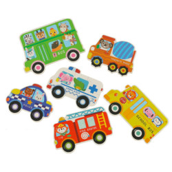 Autóbusz puzzle konzervált 30 darabos puzzle