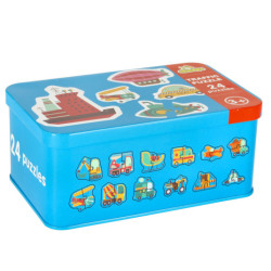 Puzzle fémdobozban 24 puzzle