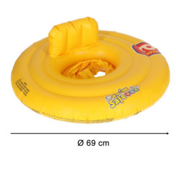 BESTWAY 32096 Felfújható ülés kerekeken narancssárga