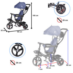 Tricikli Fix Lite tengerészkék