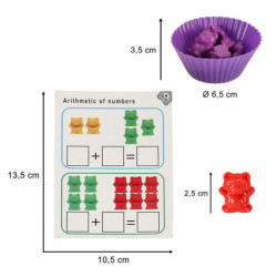 Oktatási medvék tanulj meg számolni montessori 44 db