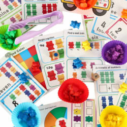 Oktatási medvék tanulj meg számolni montessori 44 db