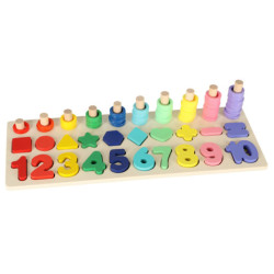 Montessori fa számsortárs 3in1 13x36cm