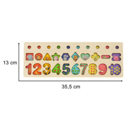 Montessori fa számsortárs 3in1 13x36cm