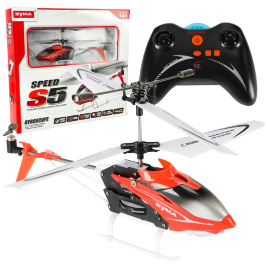 SYMA S5 RC helikopter 3CH piros
