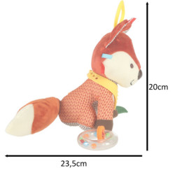 Szenzoros róka maskot autóra akasztható