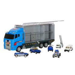 TIR launcher szállító + fém rendőrségi autók