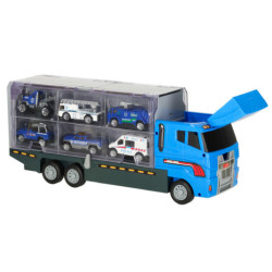 TIR launcher szállító + fém rendőrségi autók