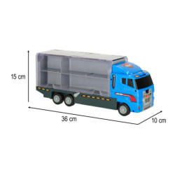 TIR launcher szállító + fém rendőrségi autók
