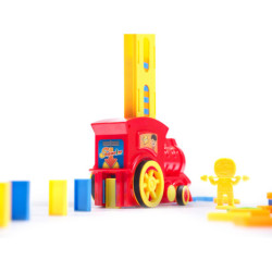 Mozdony Vonat Építőjáték domino vonat piros