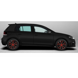 Kerékközépkupak Škoda 16 RAPIDE piros és fekete