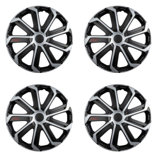 Puklice Evo black&silver 15