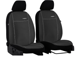 Poťahy pre VOLKSWAGEN Crafter 1+1 (od 2017) Comfort (Alcantara) tmavo šedá (vyp)