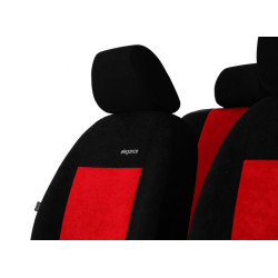 Poťahy pre BMW X1 E84 (2009-2015) Elegance (velour-velour) červená (vyp)