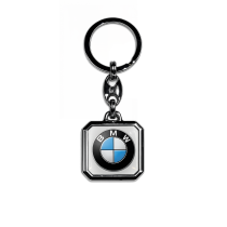 Gyanta kulcstartó BMW négyzetes fehér