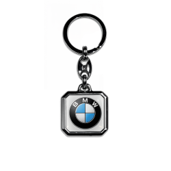 Gyanta kulcstartó BMW négyzetes fehér