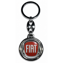Fiat kulcstartó gyantából piros kerek
