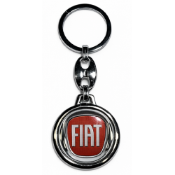 Fiat kulcstartó gyantából piros kerek