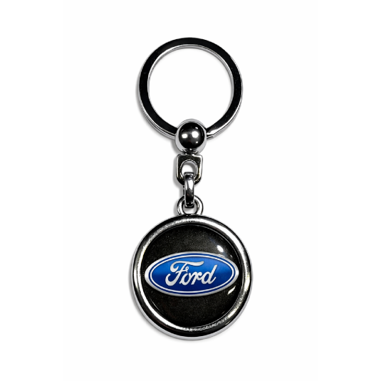 Kulcstartó Ford fekete kerek gyanta
